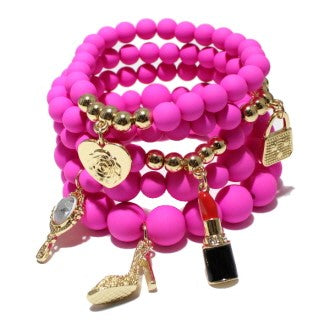 Pink Purpose stretched Bracelets